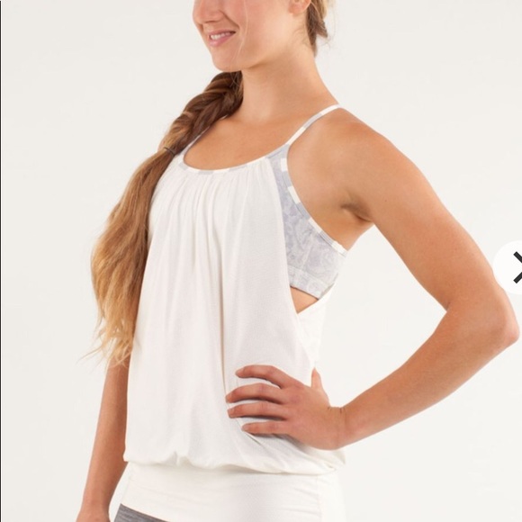 lululemon athletica Tops - Lululemon No Limits Tank Polar Cream